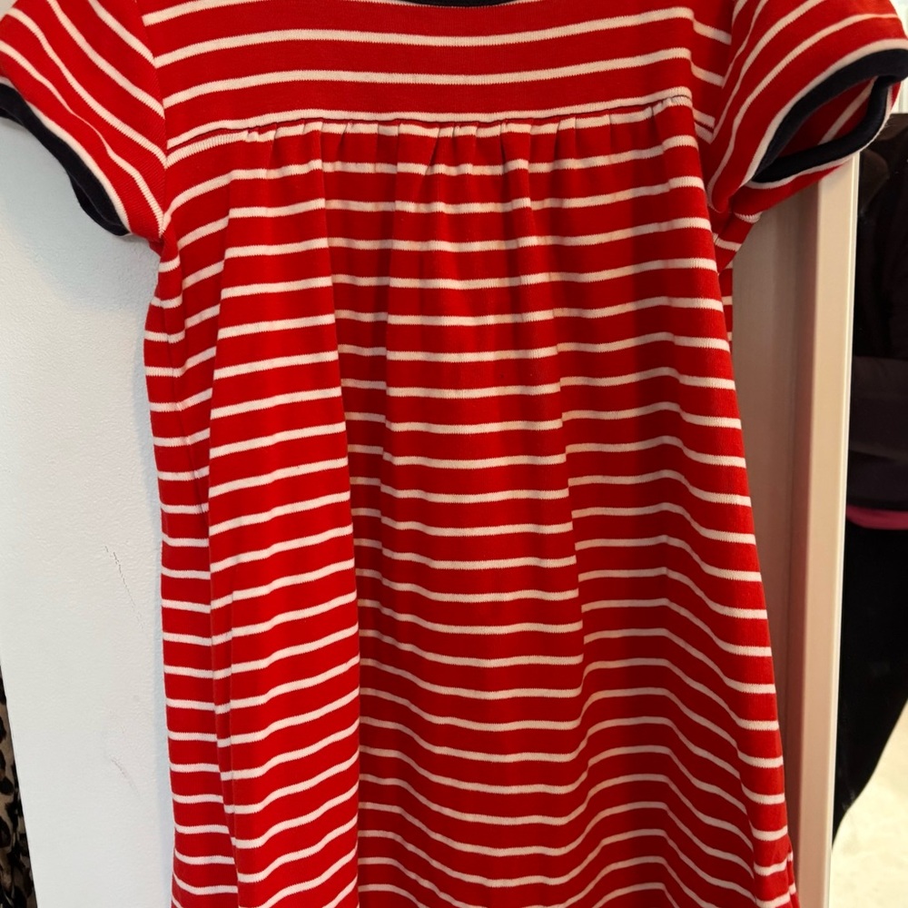 Red and White Striped Dress